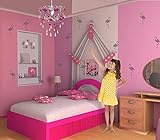 Kinder Meerjungfrau Flamingo Feen Schlafzimmer Kronleuchter Schlafzimmer Lampenschirm für Mädchen Kinderzimmer Dekoration (Flamingo) - 6