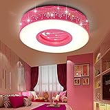 LYXG Kinder im Zimmer der Mädchen Schlafzimmer Licht LED Deckenleuchte Prinzessin warme Zimmer Sterne romantische runden Leuchten, 40cm