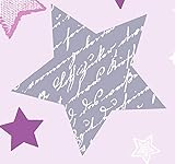 STERNE Mädchen Bettwäsche Kinderbettwäsche 100 % Baumwolle · Stars & Sternchen · rosa lila grau – Bettbezug 100×135 + Kissenbezug 40×60 – hergestellt in Deutschland · Biber / Flanell - 2