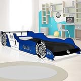 Autobett F1 Formel 1 Kinderbett Bett Schlafzimmer Kindermöbel Rennbett Spielbett Blau