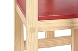 ts-ideen Kinder Sitzgruppe Tisch Stühle Holz Set Kinderzimmer Spielmöbel Möbel rot Sitzecke Kiefernmöbel - 