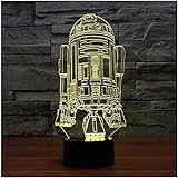 SmartEra® Star Wars Force Awaken 7 Farbwechsel Roboter R2D2 Touch-3D optische Täuschung LED-Schreibtischlampe - 4