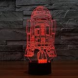 SmartEra® Star Wars Force Awaken 7 Farbwechsel Roboter R2D2 Touch-3D optische Täuschung LED-Schreibtischlampe - 5