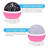 Mond-Sterne-Beleuchtungslampe,Bestes Weihnachtsgeschenk Weihnachtsbeleuchtung Sunvito Star Sky Moon Decorative Light,Mood Light with 4 LED Korne 360 Rotating fuer Bedroom, Playroom, Baby Room, Kids Room ,Lieber，Halloween, Christmas, Romantic - 4
