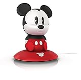 Philips Disney Micky Maus LED Nachtlicht, schwarz/rot, 717093016