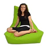 Mesana XXL Lounge-Sessel, ca. 100x90x80 cm, Sitzsack für Outdoor & Indoor, wasserabweisend, viele verschiedene Farben, apfelgrün - 3
