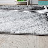 Teppich Kinderzimmer Stern Design Spielteppich Kinderteppich Kurzflor in Grau, Grösse:120×170 cm - 2