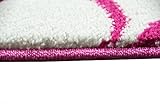 Kinderteppich Spielteppich Kinderzimmer Teppich Einhorn Design mit Konturenschnitt Pink Creme Türkis Größe 140×200 cm - 6